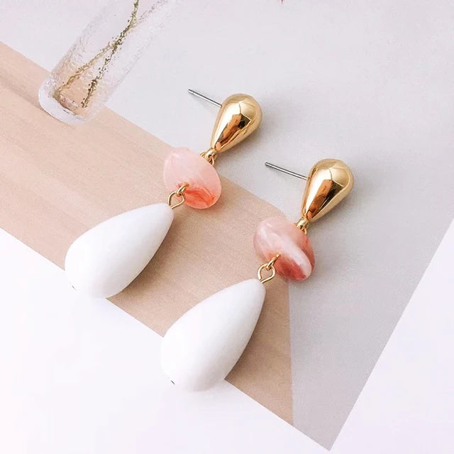 Colorful Enamel Water Drop Earrings