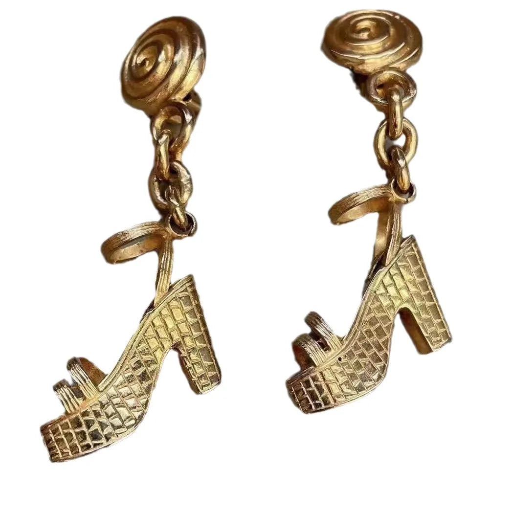 Vintage Heel Charm Earrings