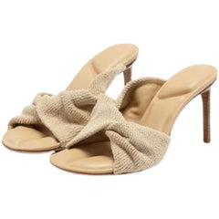 Retro Bow Knot Stiletto Sandals