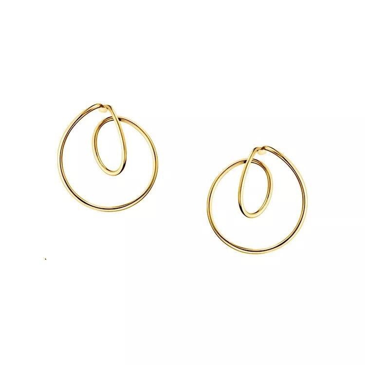 Creative Cursive Gold Plated Earring Ear Clips