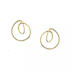 Creative Cursive Gold Plated Earring Ear Clips