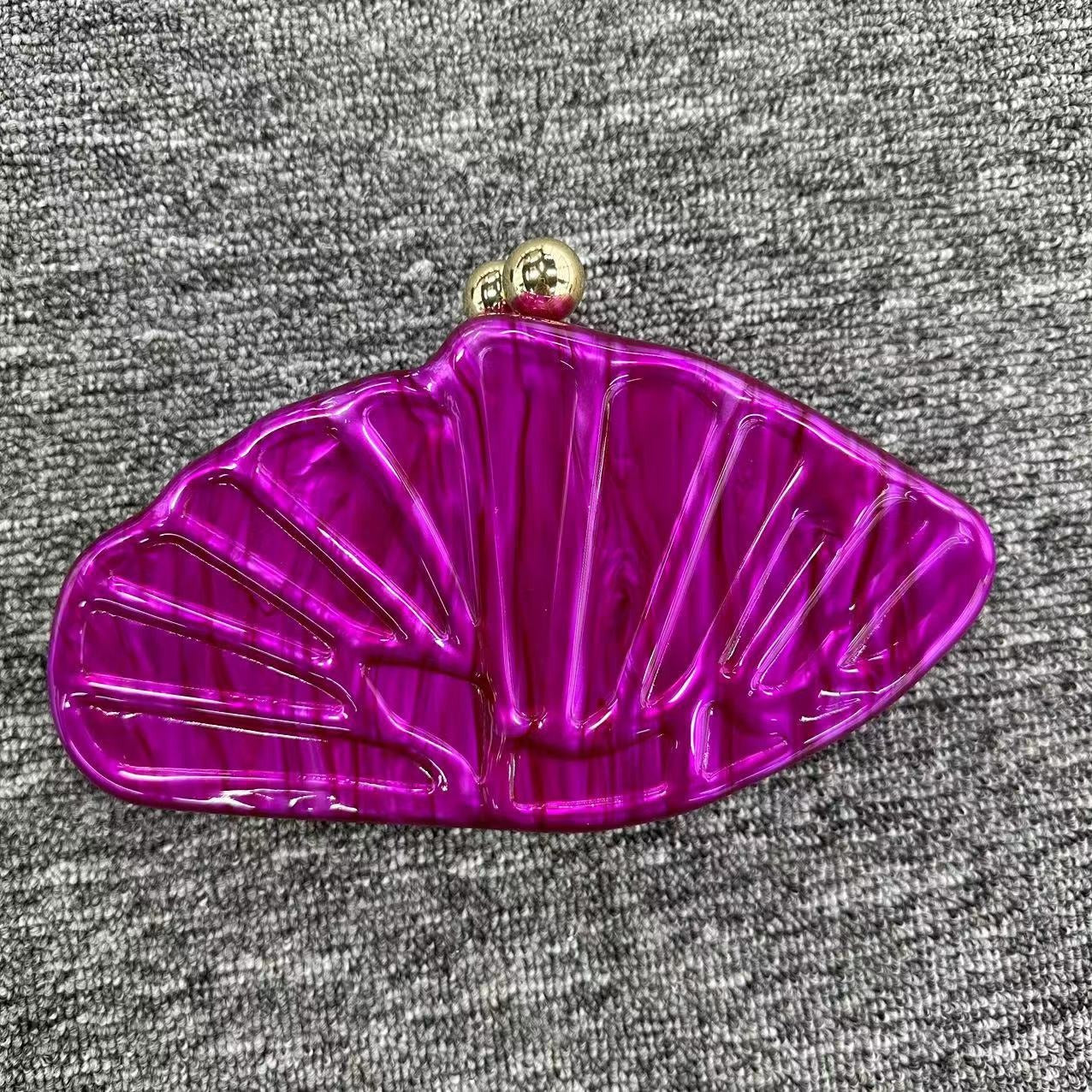 Diagonal Scallop Shaped Acrylic Handbag