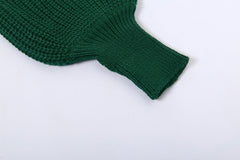 Sexy Color block Knitted Cropped Sweater