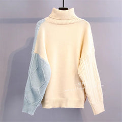 Pastels Turtleneck Knitted Sweater