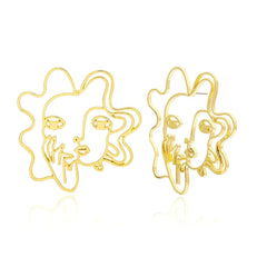 3D Temperament Facial Earrings