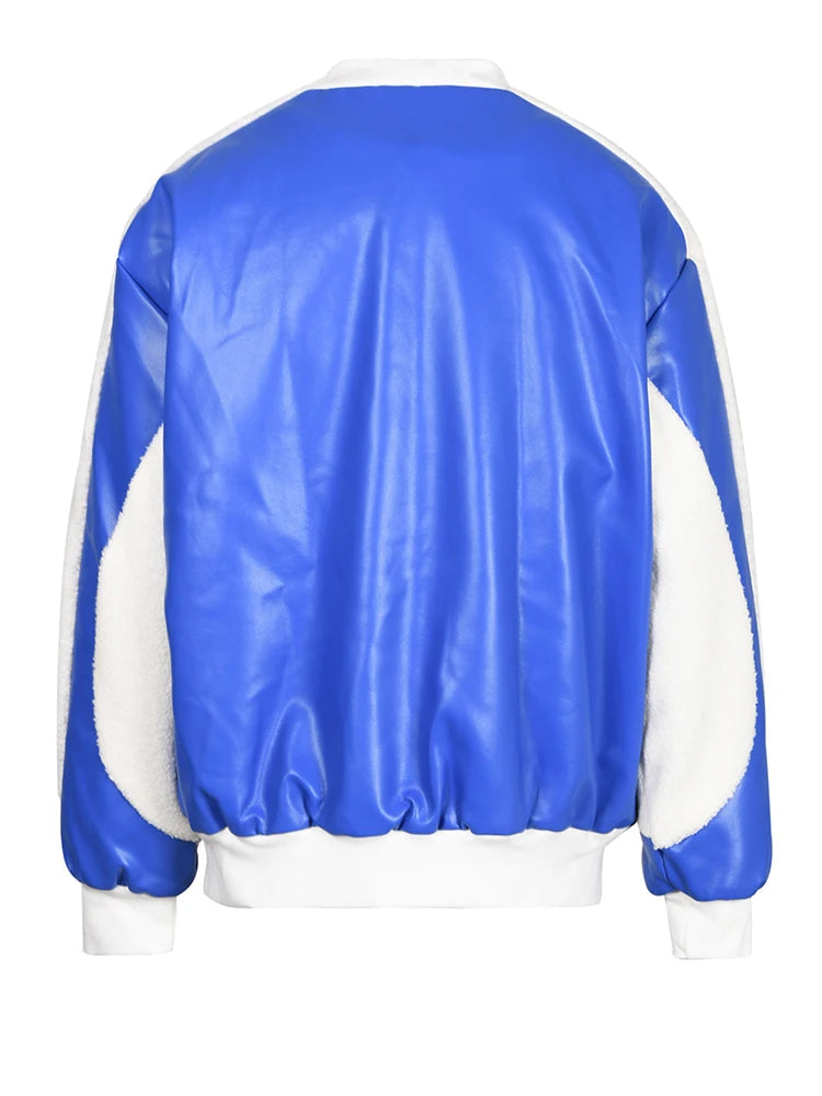 Contrast Color Padded Zip-Up Jacket