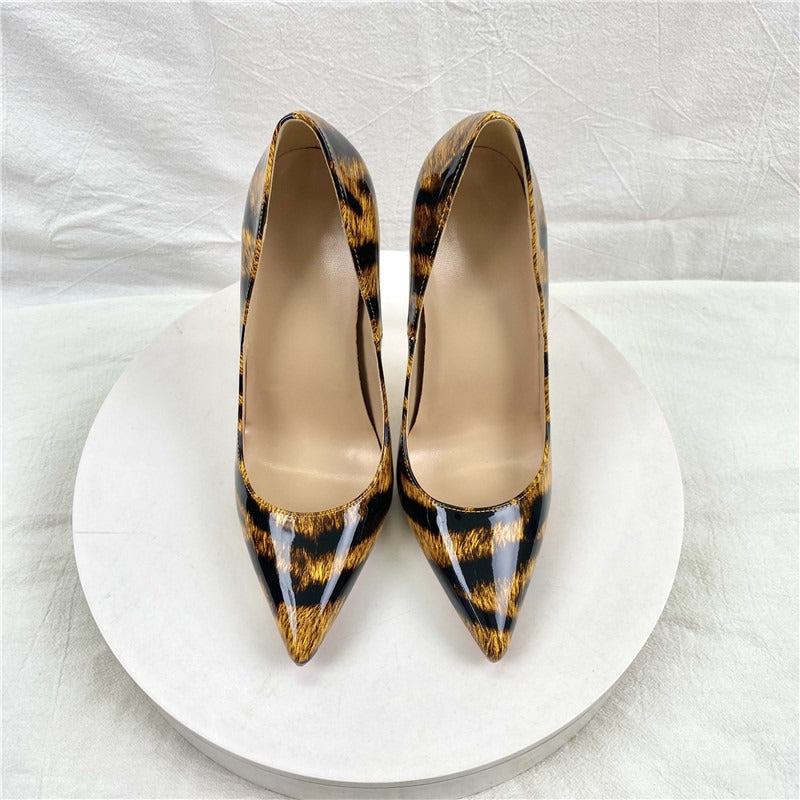 Patent Tiger Stripes Stilettos