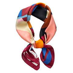 Trendy Color Block Floral Scarf