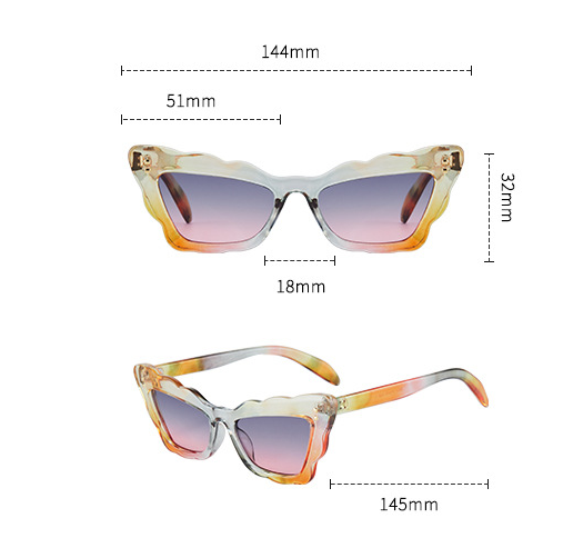 Retro High-End Wave Pattern Progressive Sunglasses