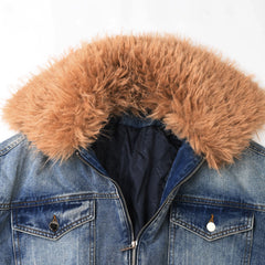 Cotton Loose Large Fur Collar Jacket