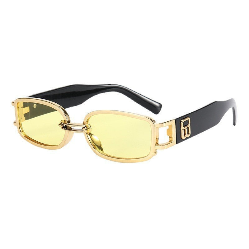 Vintage Rectangle Tinted Lens Sunglasses