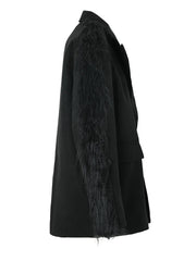 Furry Sleeves Loose Fit Jacket