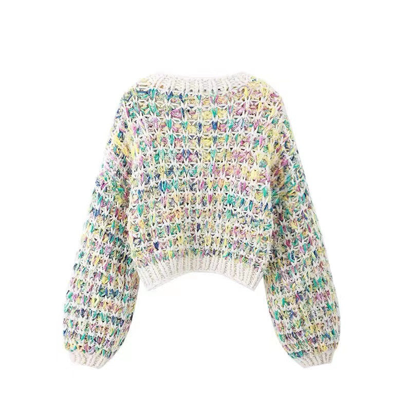 Multicolor Chunky Knitted Cardigan