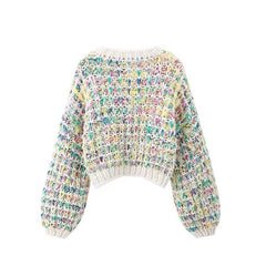 Multicolor Chunky Knitted Cardigan