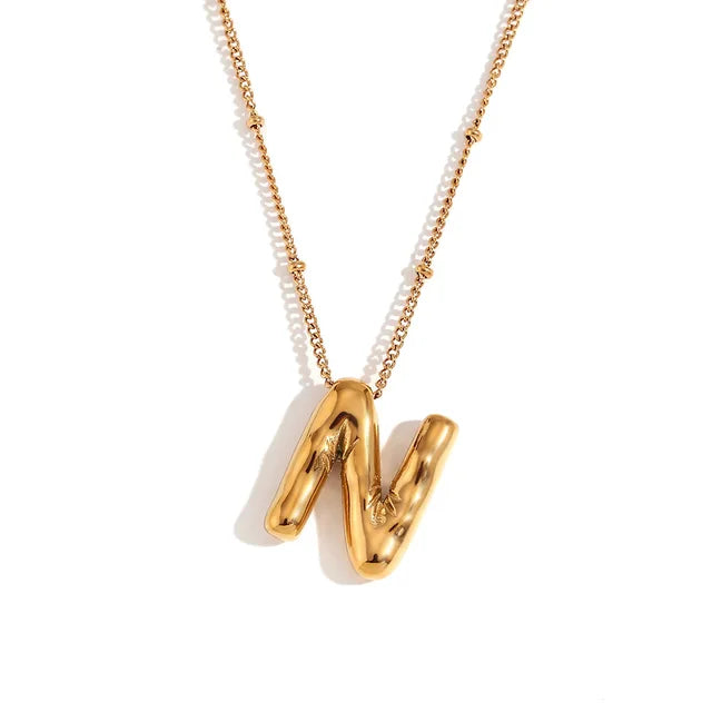 Alphabet Pendant Plated Necklace