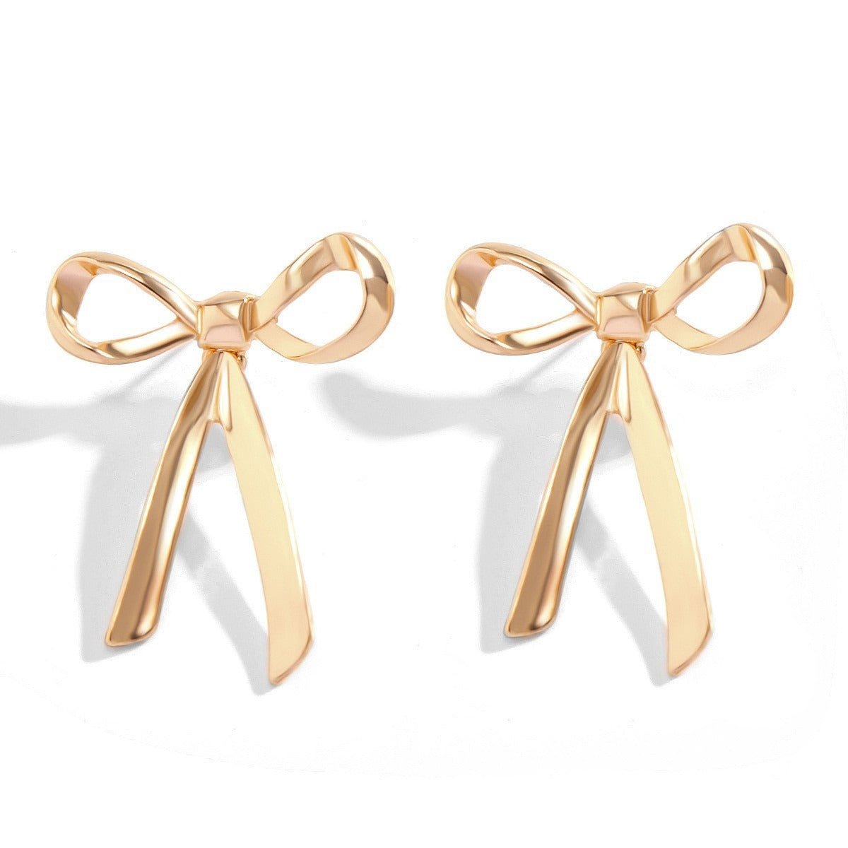 Bow Metal Stud Earrings