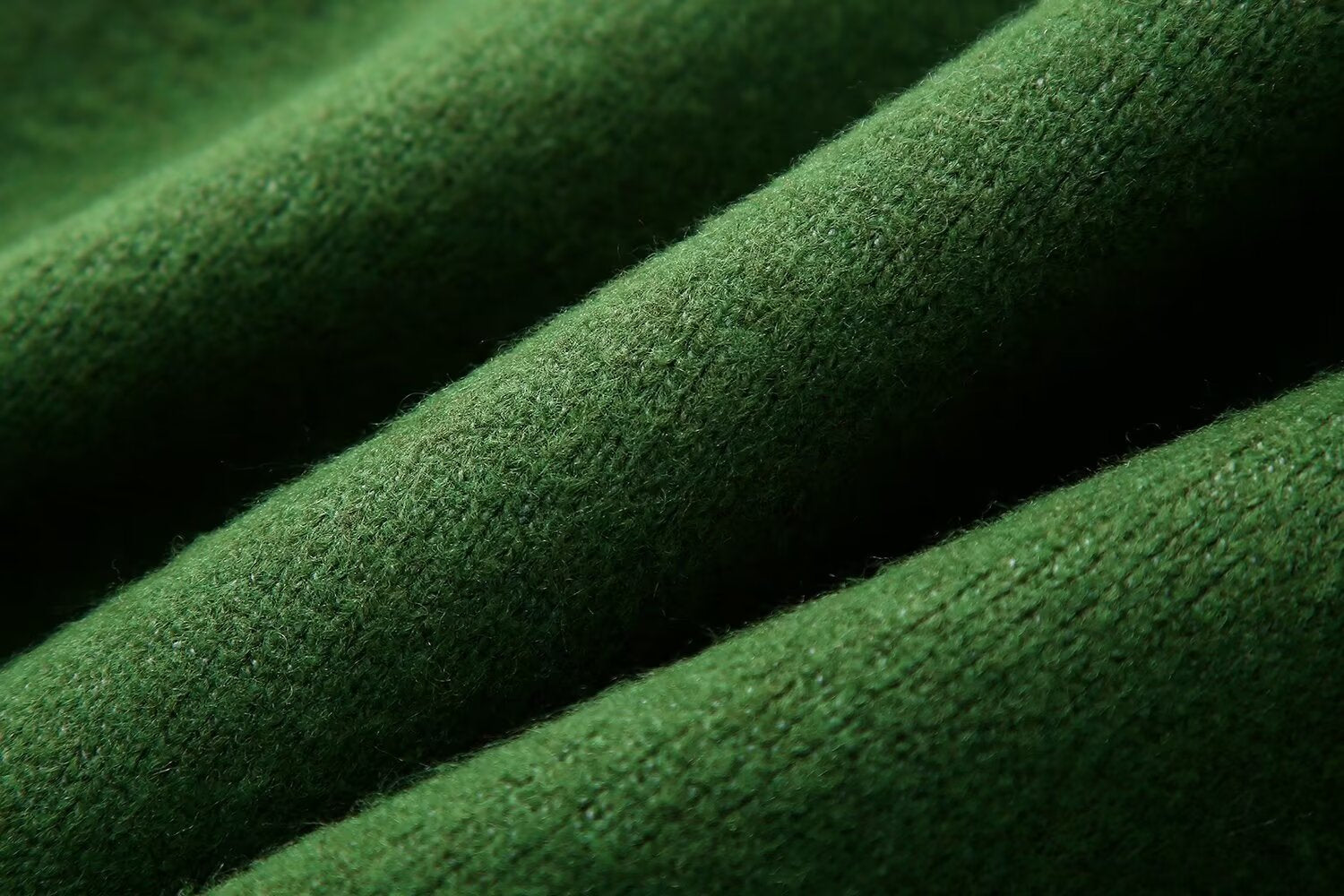 Green Knitted Loose Ribbed Set