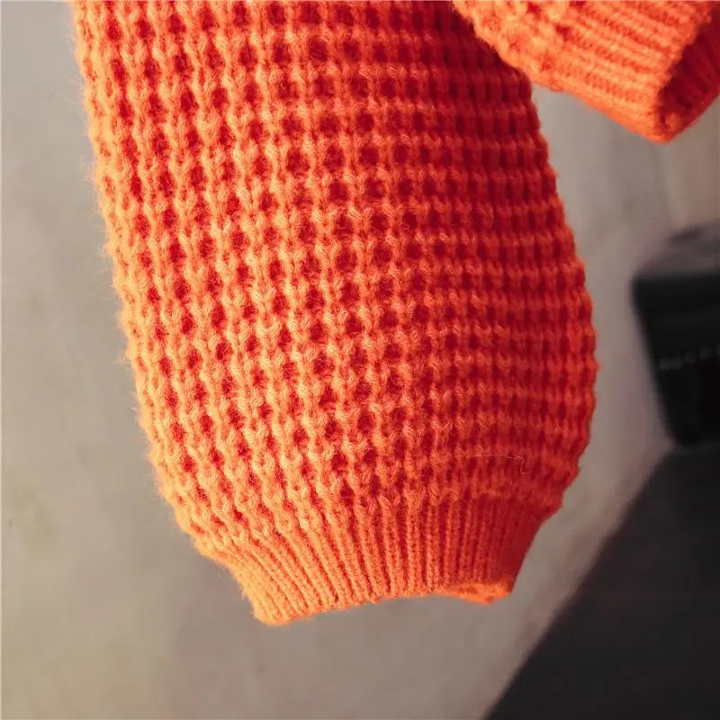 O-Neck Knitted Pullover Loose Sweater