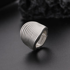 Chunky Ripple Adjustable Ring