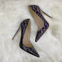 Stone Pattern Shallow Cut Stilettos
