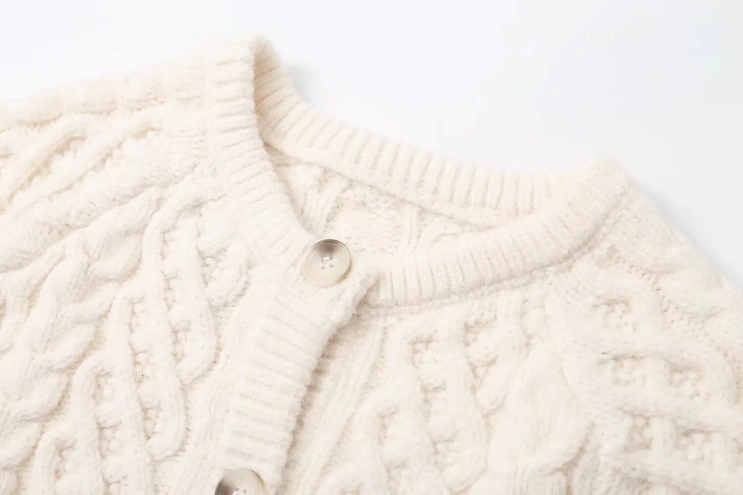 Fringed Asymmetric Hem Knitted Cardigan
