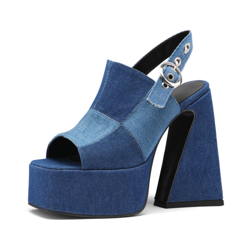Splice Denim Sandals