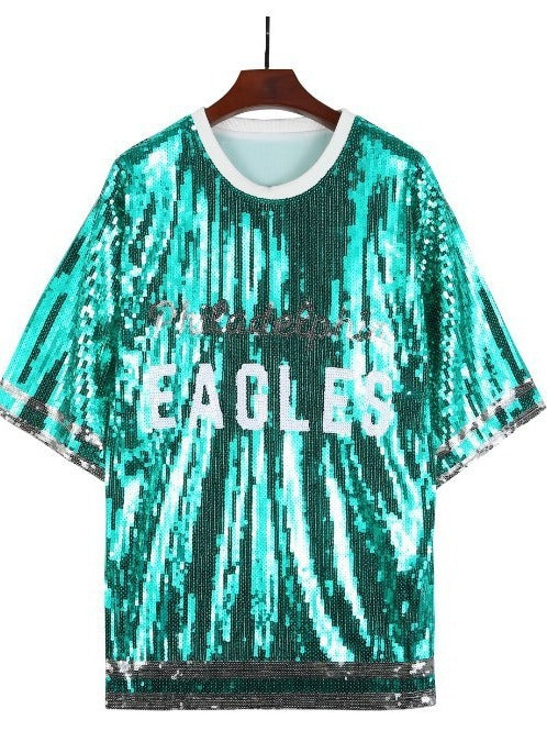 Cheerleader Jersey Sequin T-shirt