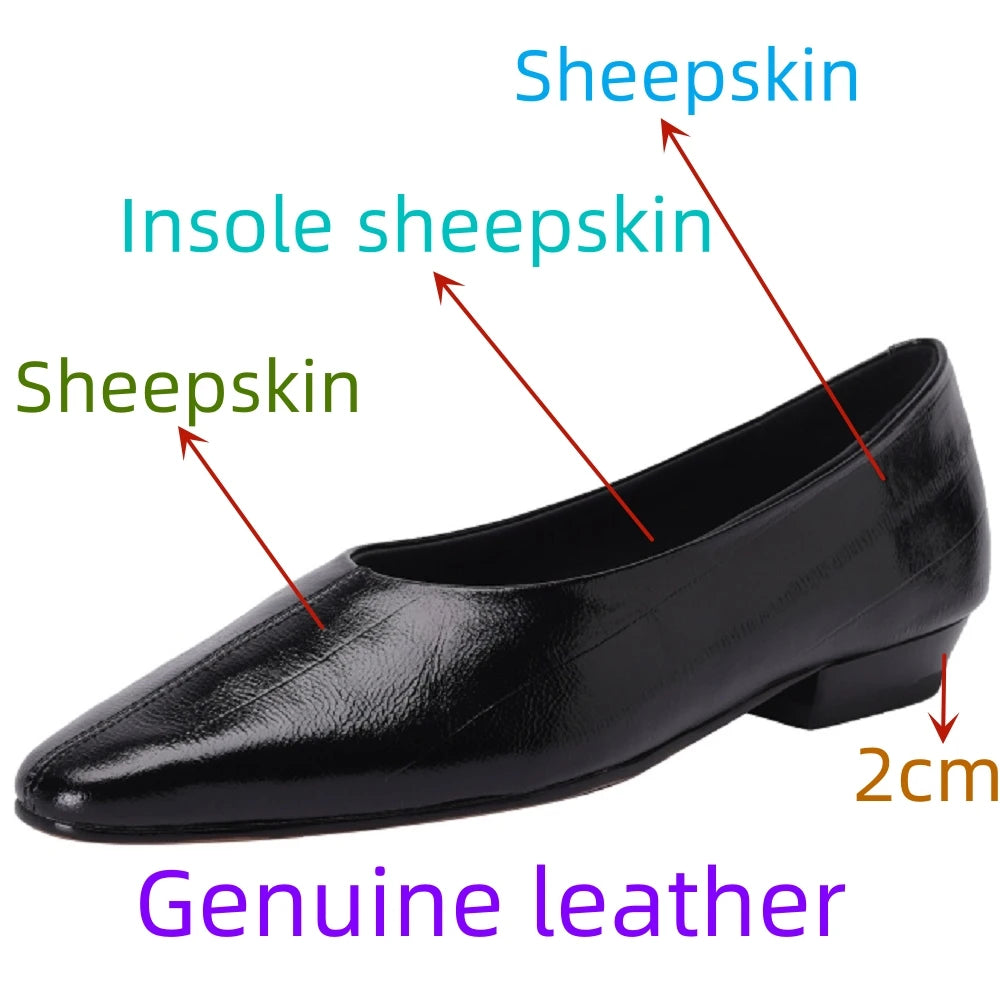 Genuine Leather Comfy Slip On Flats