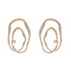 Alloy Multi-Layer Elliptical Exaggerated Earrings