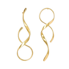 Alloy Curved Lines Exaggerated Earrings