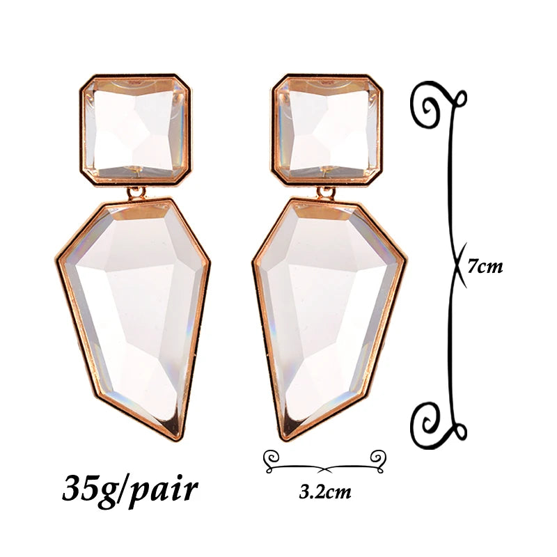 Geometric Shapes Resin Drop Earrings