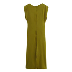 Slim Fit Green Midi Dress