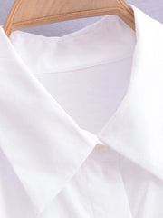 White A-Line Mid-Length Slim Dress