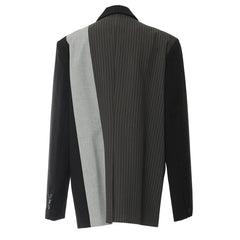 Striped Long Sleeved Loose Blazer