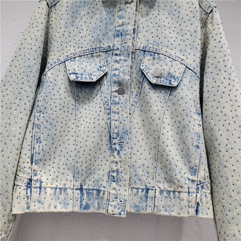 Hot Diamond Loose Short Denim Jacket