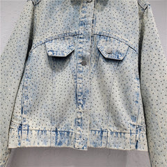 Hot Diamond Loose Short Denim Jacket