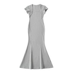 Square Collar Fishtail Dress
