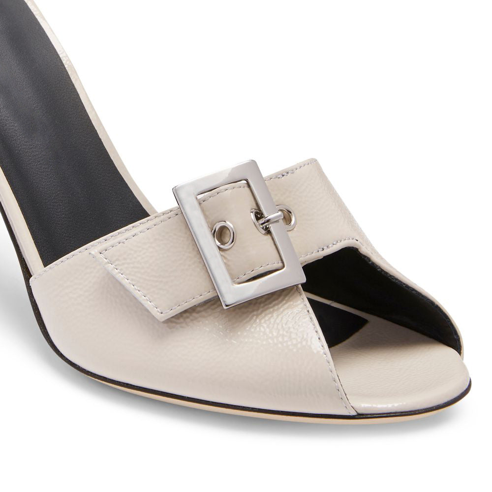 Open Toe Buckle Stiletto Mule Sandals