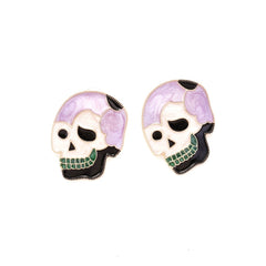 Alloy Drip Oil Skeleton Earrings