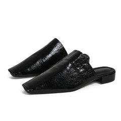 Solid Shallow Mule Slippers