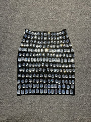 Diamond Studded Bandage Skirt