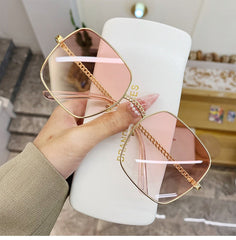 Gradient Lens Square Sunglasses