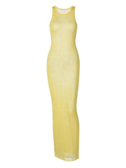 Sleeveless See Through Slim Fit Vest Dress