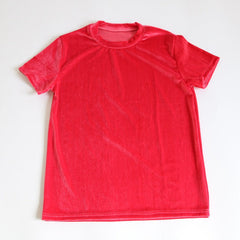 Velvet Solid Short Sleeve T-Shirt