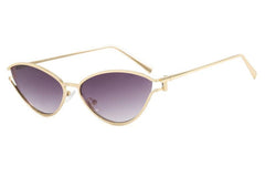 Cat Eye Hollowed Out Metal Sunglasses