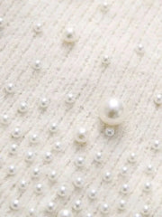 Pearly Sweater+Mini Skirt Knitted Set