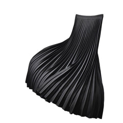 Solid Pleated A-Line Skirt