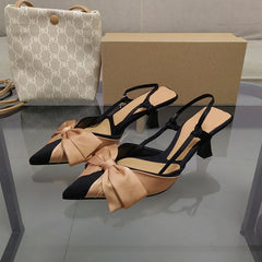 Color Block Bow Pumps