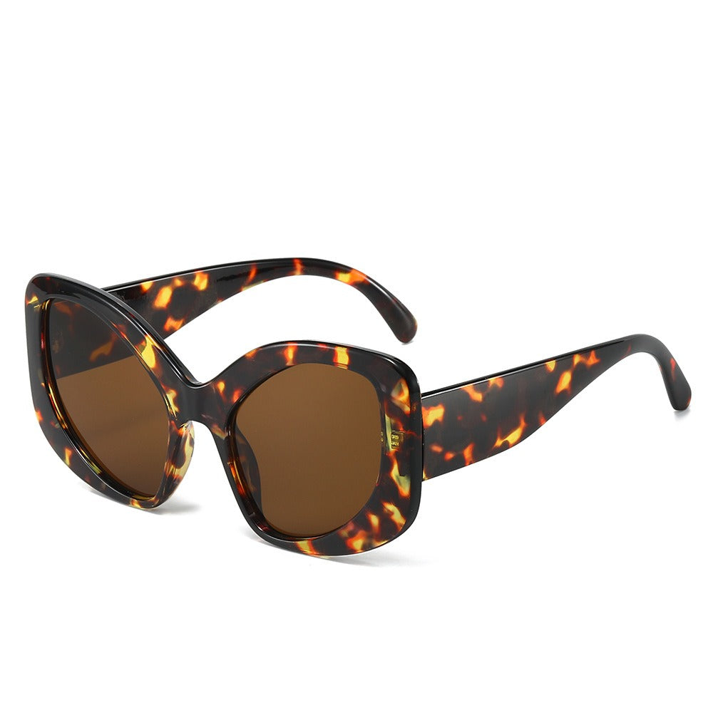Vintage Cool Punk Oversized Thick Square Frame Sunglasses
