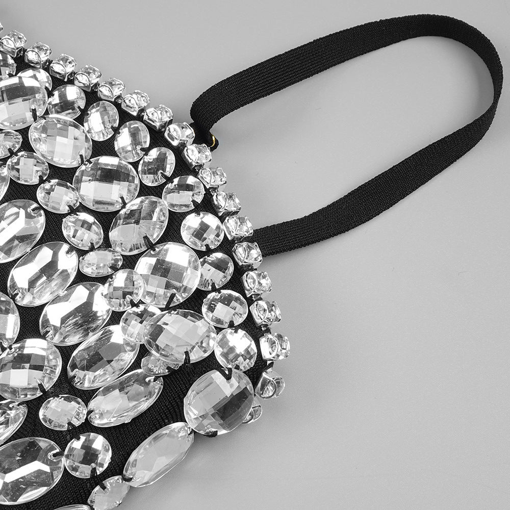 Studded Rhinestones Sleeveless Mini Dress